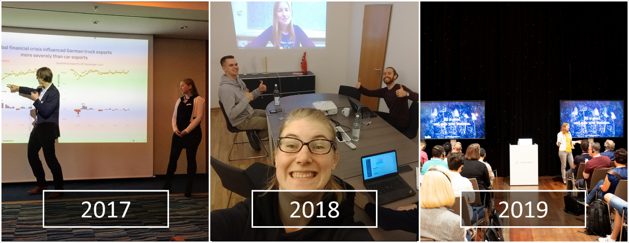 Public speaking over the years: from the Tableau Zen Master Days in Hamburg, via Tableau Fringe Festival (TFF), to Tableau Conference Europe 2019 in Berlin